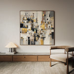 Abstract 1097 Canvas Art 60 x 60 cm / Black