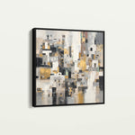 Abstract 1097 Canvas Art 60 x 60 cm / Black