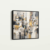 Abstract 1097 Canvas Art 60 x 60 cm / Black