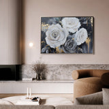 Floral 1097 Canvas Art 60 x 40 cm / Black