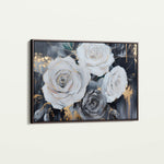 Floral 1097 Canvas Art 60 x 40 cm / Black