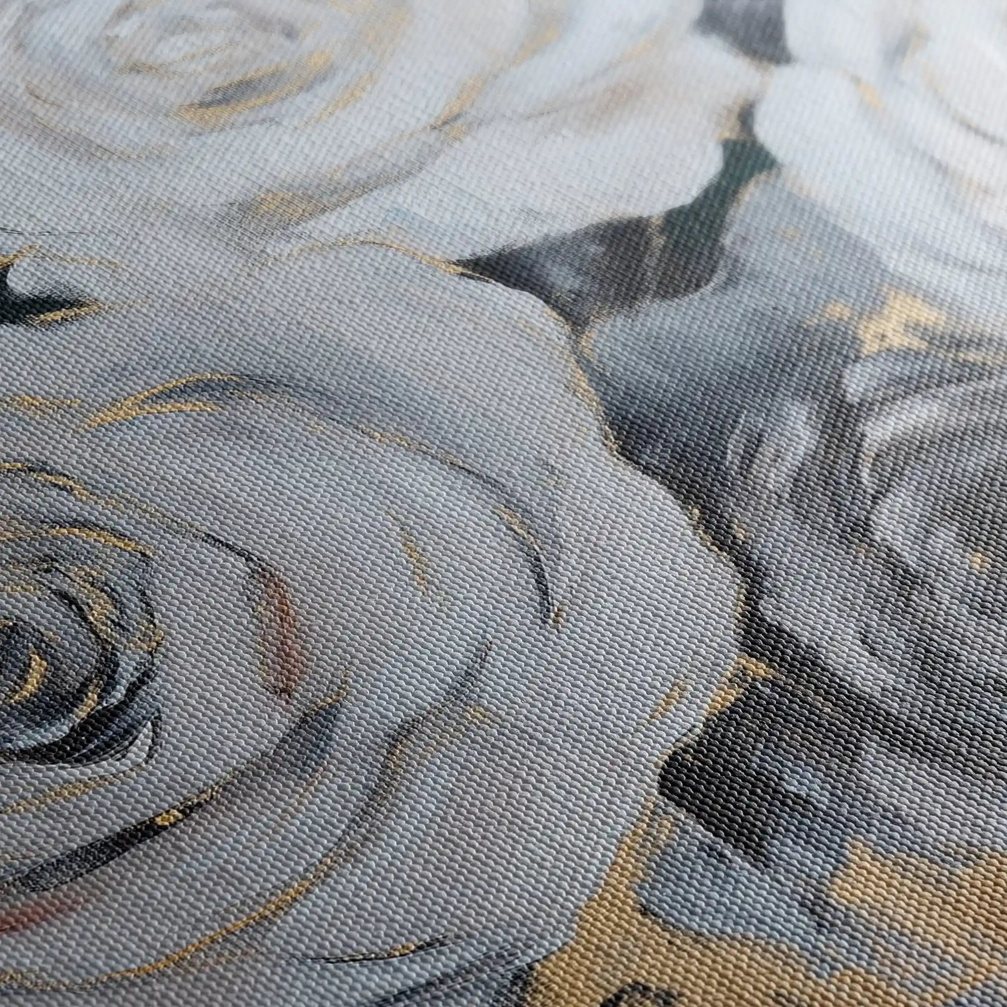 Floral 1097 Canvas Art 60 x 40 cm / Black