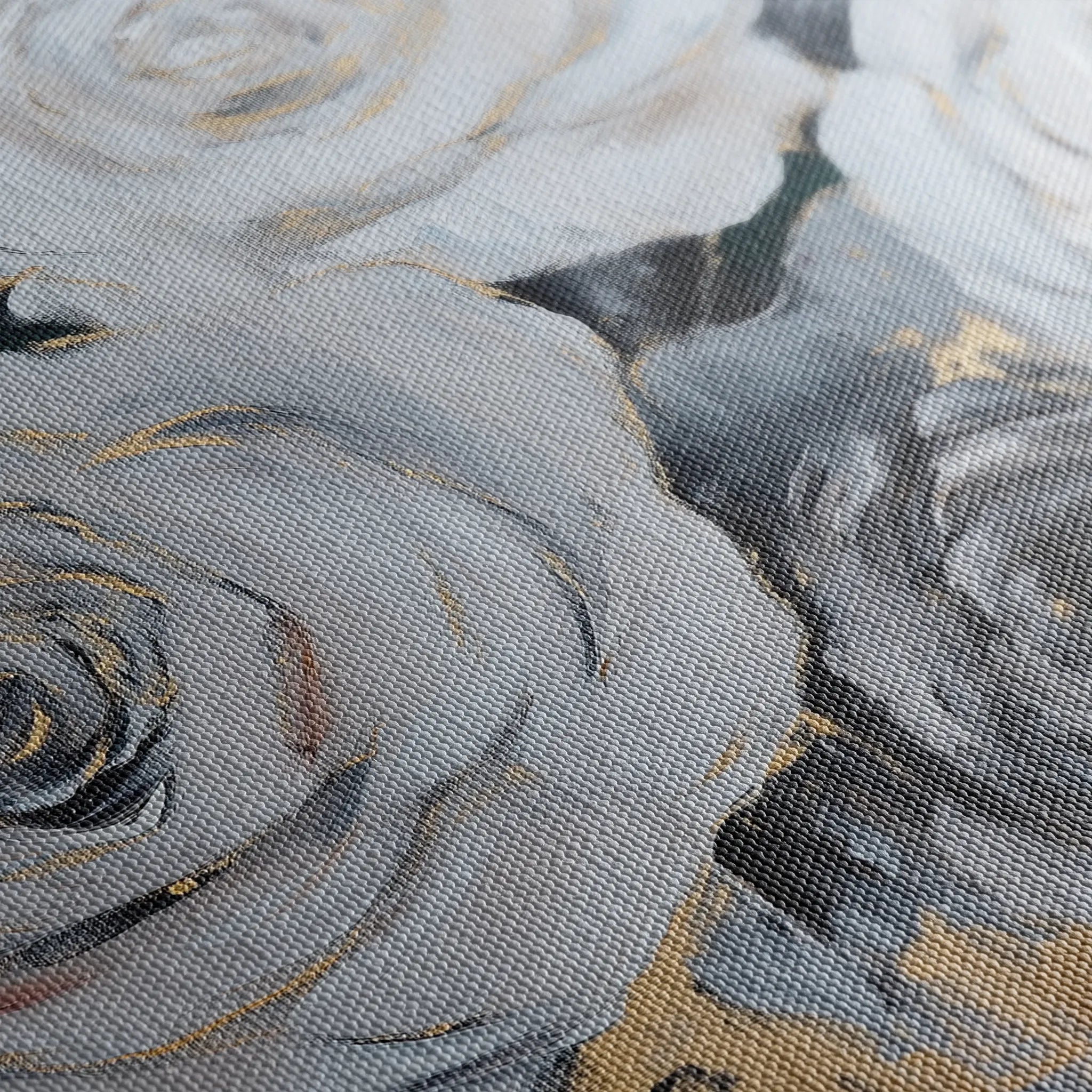 Floral 1097 Canvas Art 60 x 40 cm / Black