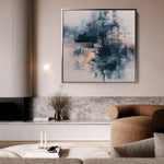 Abstract 1098 Canvas Art 60 x 60 cm / Black