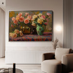 Floral 1098 Canvas Art 60 x 40 cm / Black