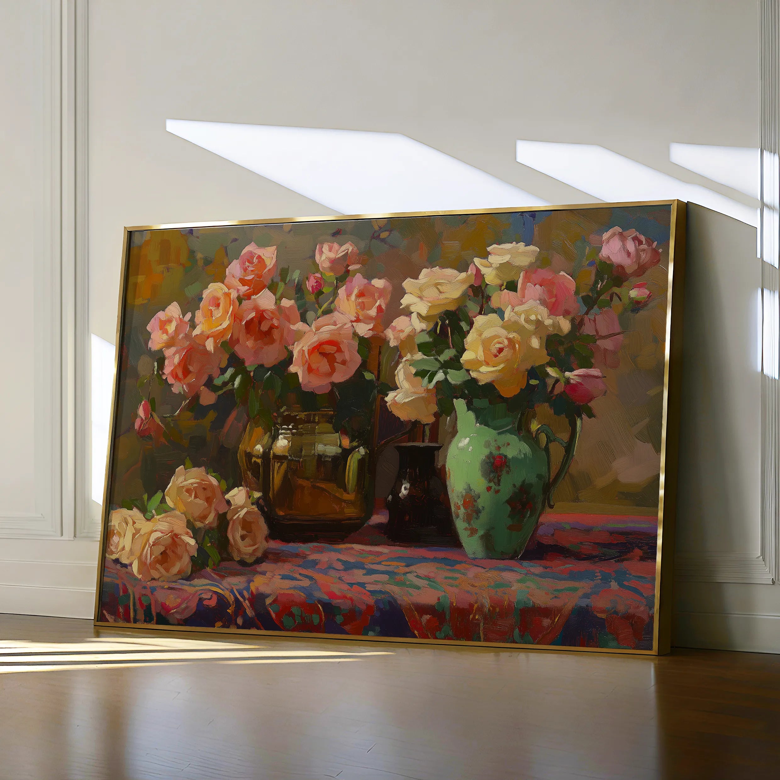 Floral 1098 Canvas Art 60 x 40 cm / Black
