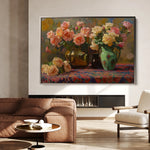 Floral 1098 Canvas Art 60 x 40 cm / Black