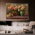 Floral 1098 Canvas Art 60 x 40 cm / Black