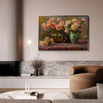 Floral 1098 Canvas Art 60 x 40 cm / Black
