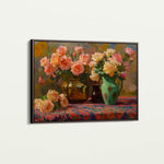 Floral 1098 Canvas Art 60 x 40 cm / Black