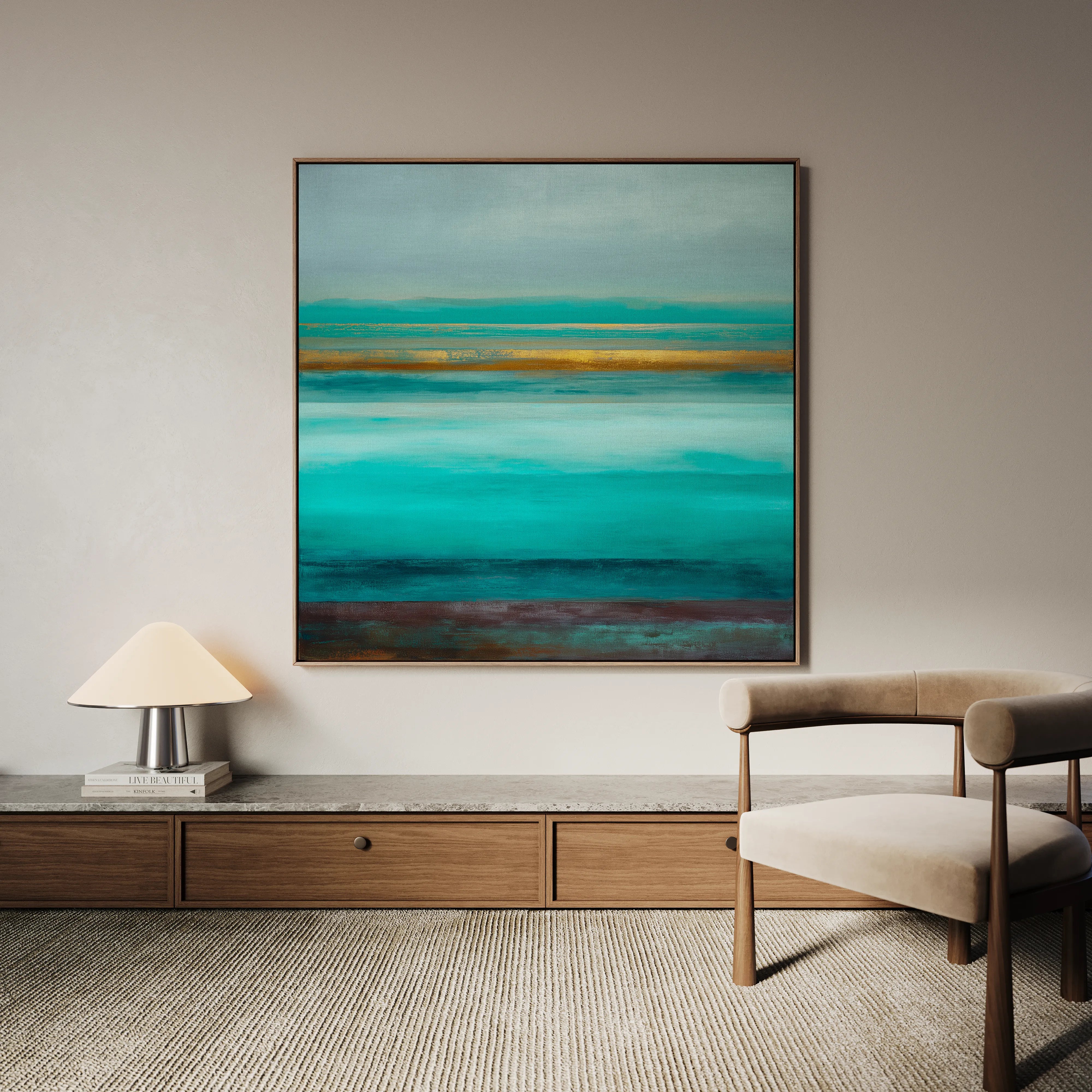Abstract 1099 Canvas Art 60 x 60 cm / Black