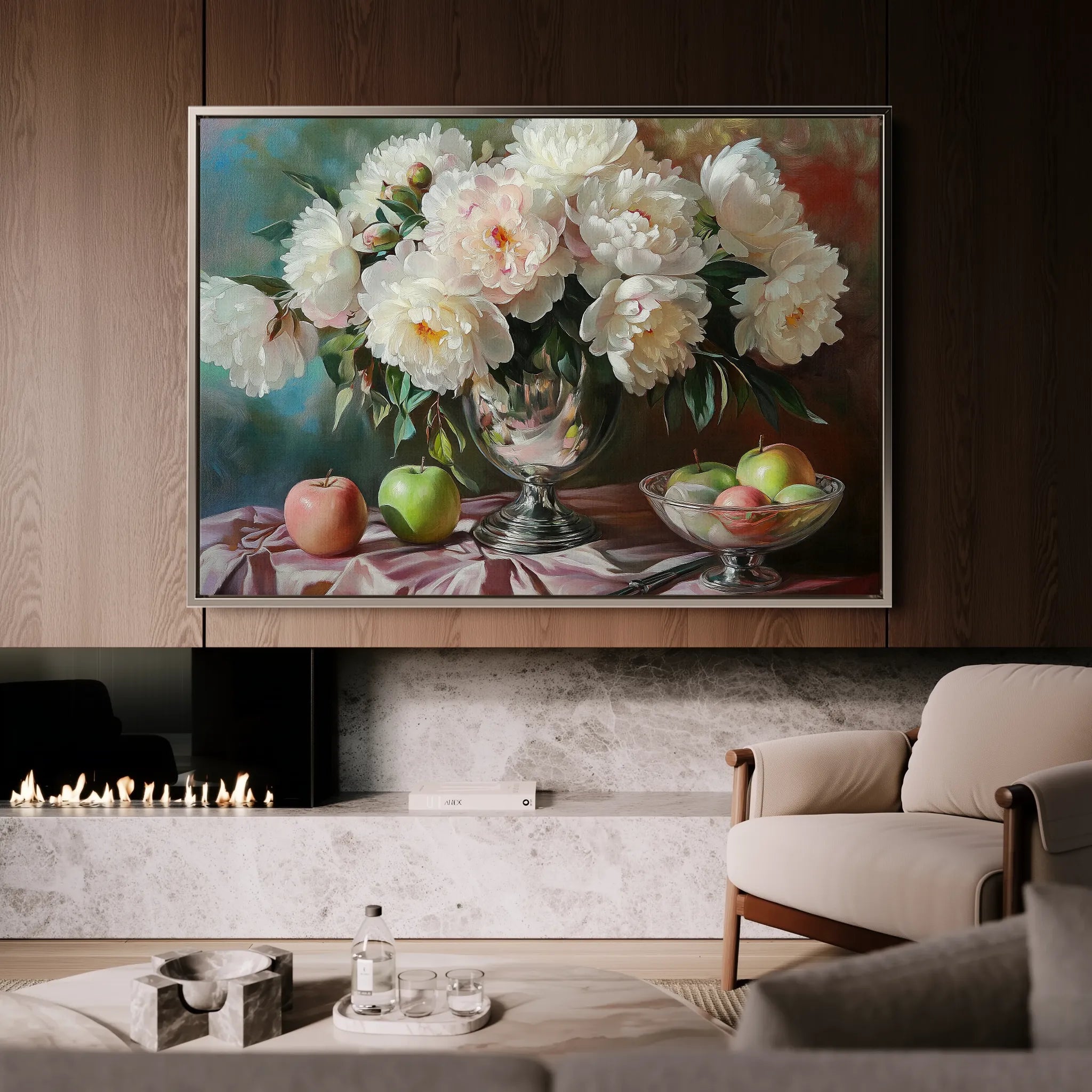 Floral 1099 Canvas Art 60 x 40 cm / Black