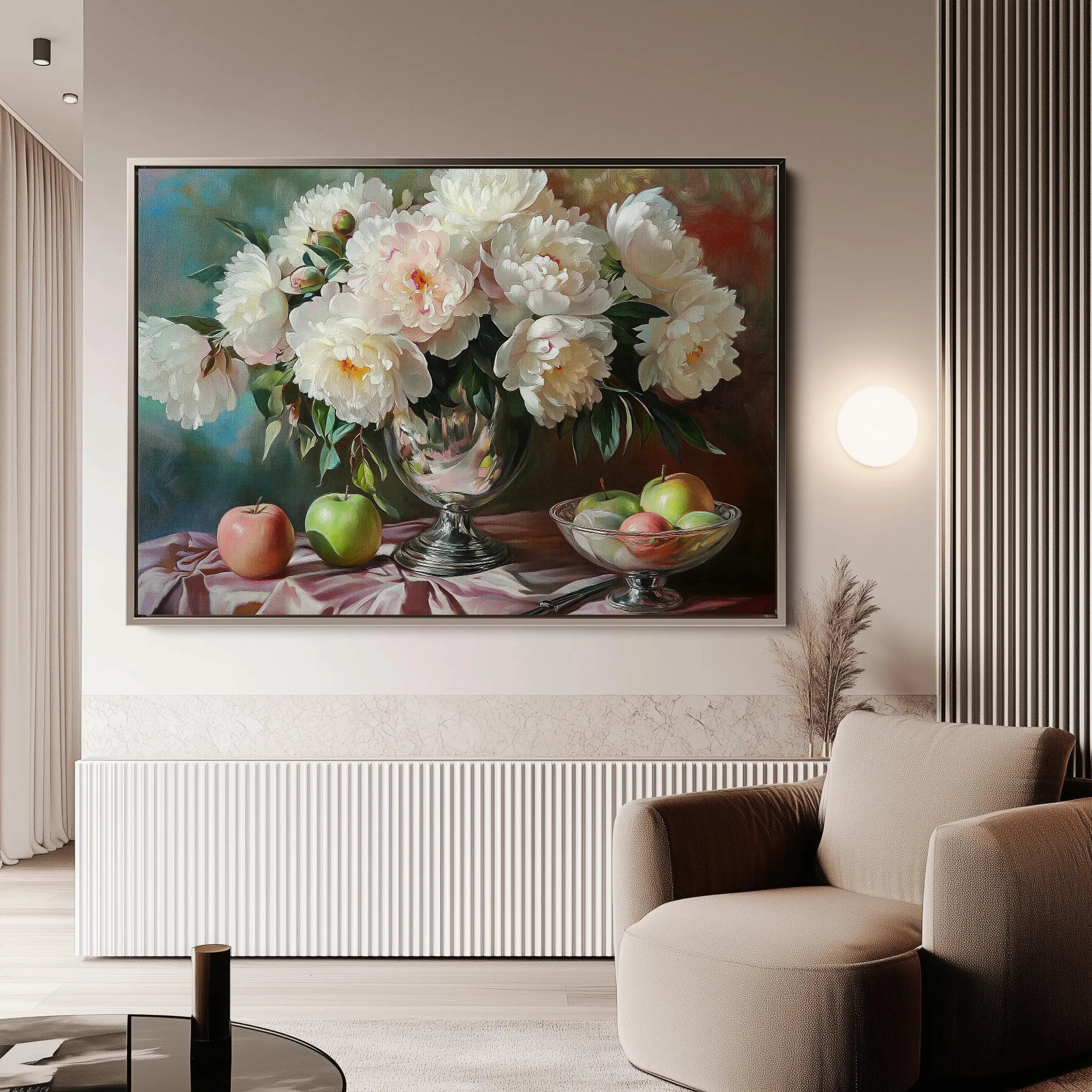 Floral 1099 Canvas Art 60 x 40 cm / Black