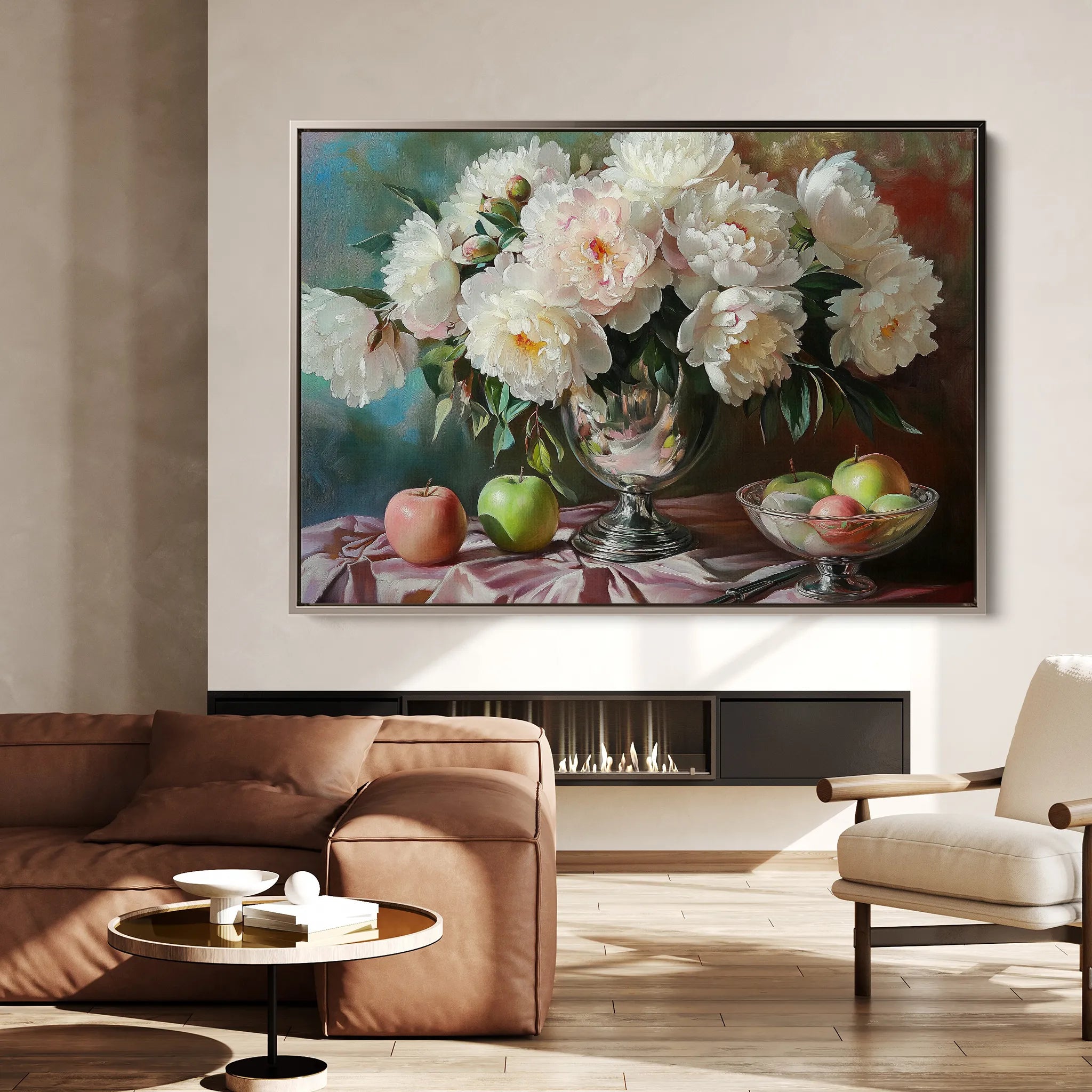 Floral 1099 Canvas Art 60 x 40 cm / Black