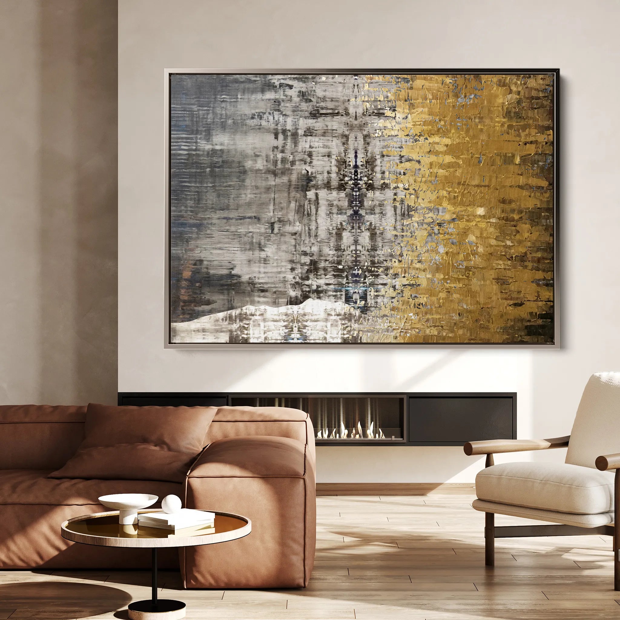 Abstract 110 Canvas Art 60 x 40 cm / Black