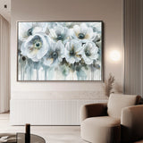 Floral 110 Canvas Art 60 x 40 cm / Black