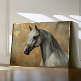 Horses 110 Canvas Art 60 x 40 cm / Black
