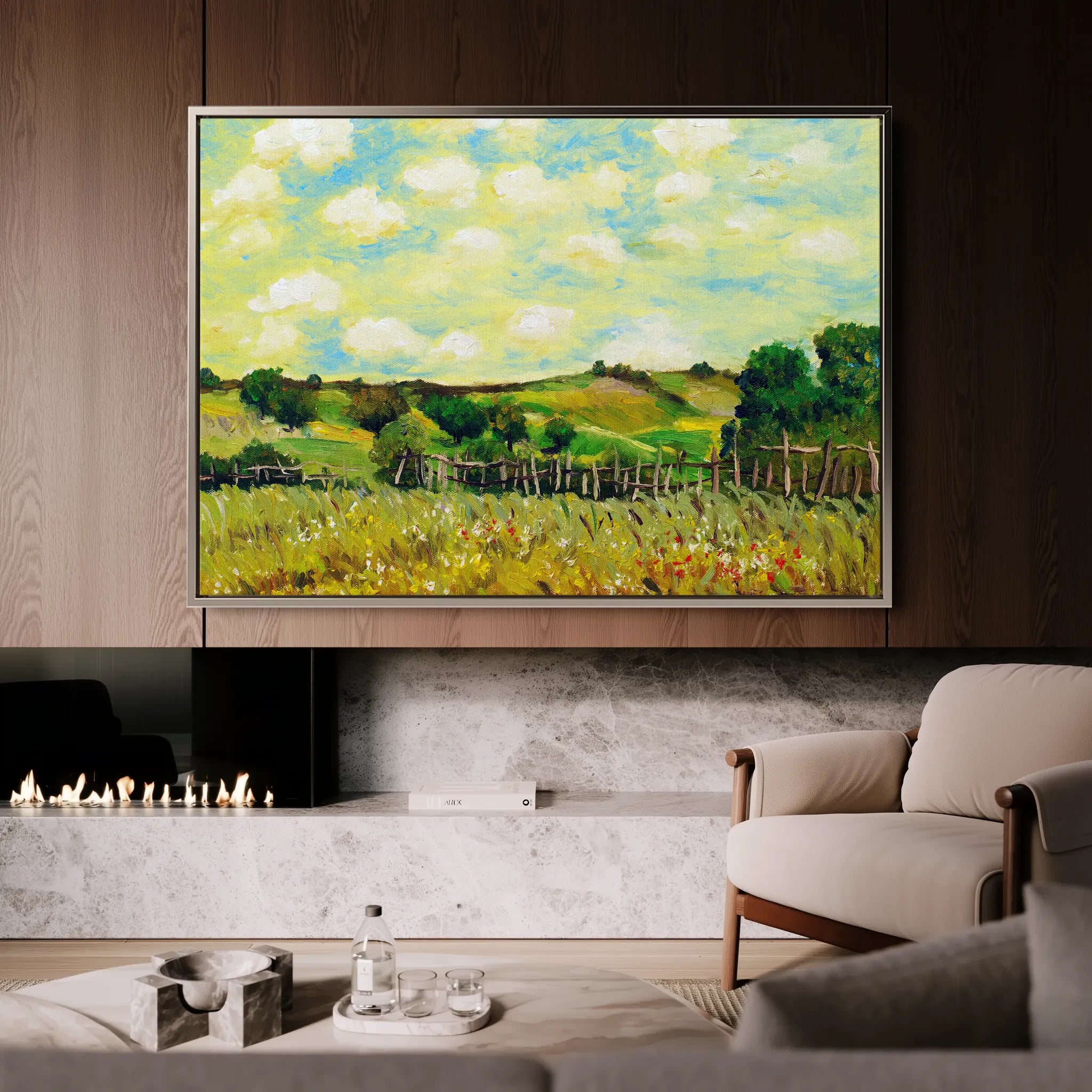 Landscape 110 Canvas Art 60 x 40 cm / Black