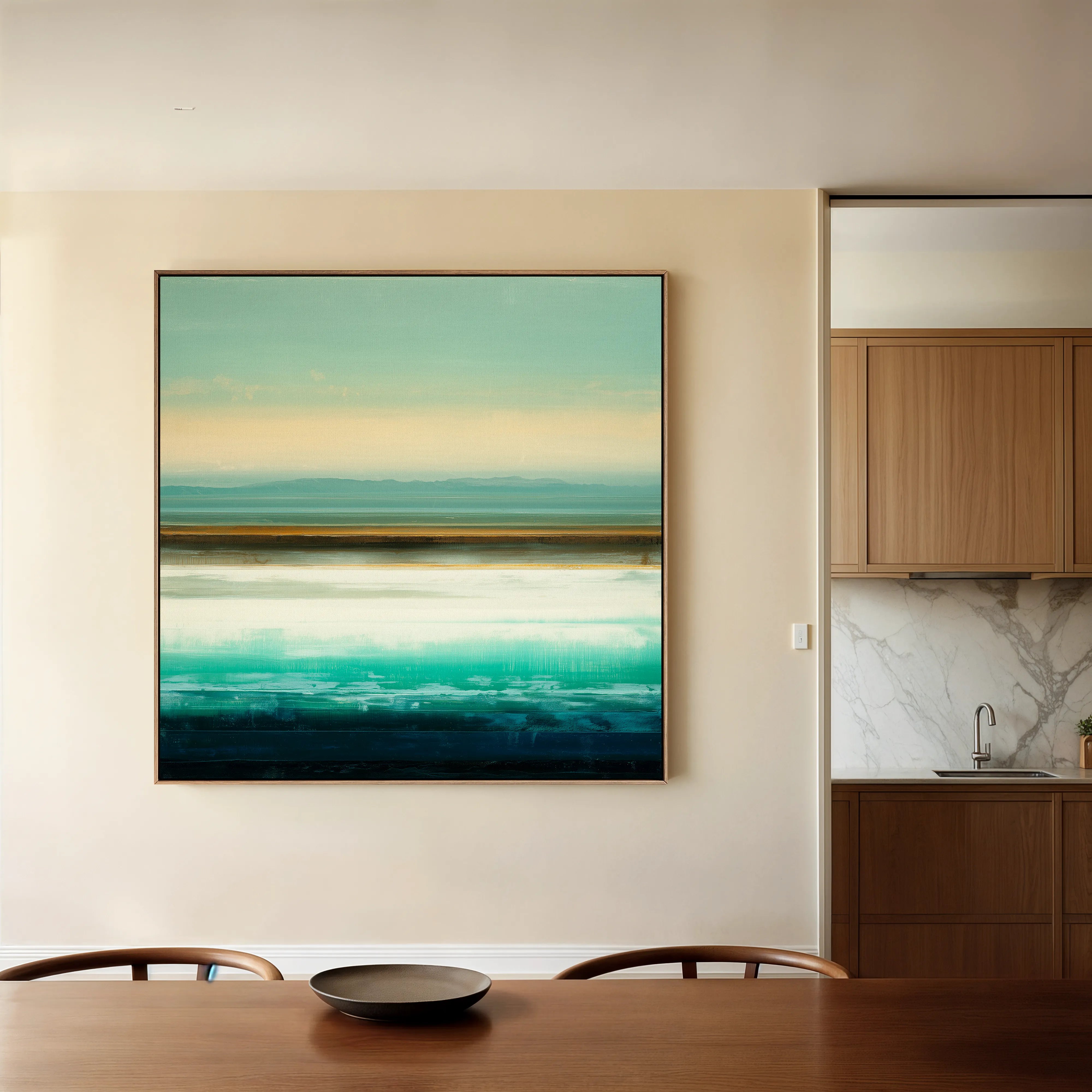 Abstract 1100 Canvas Art 60 x 60 cm / Black