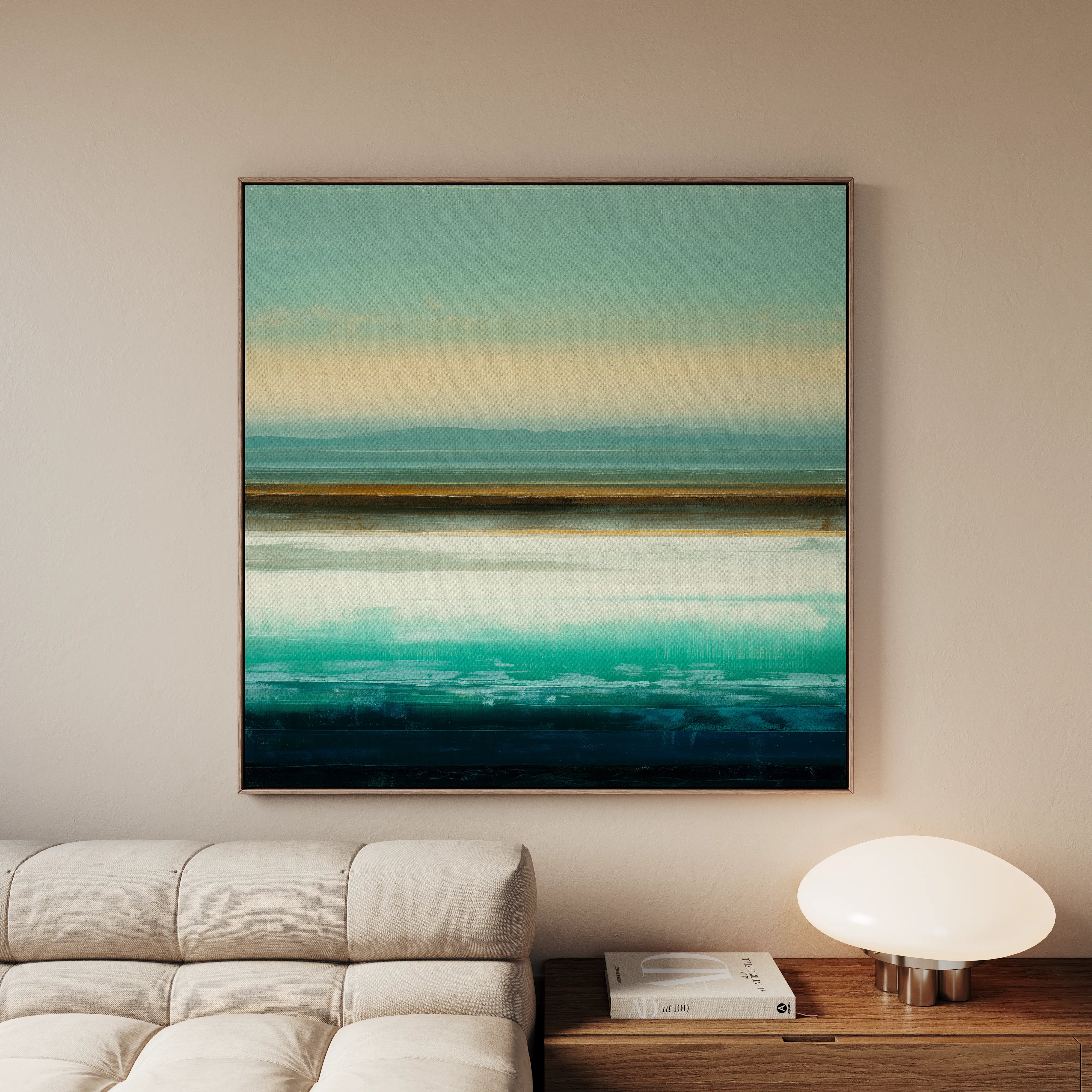 Abstract 1100 Canvas Art 60 x 60 cm / Black