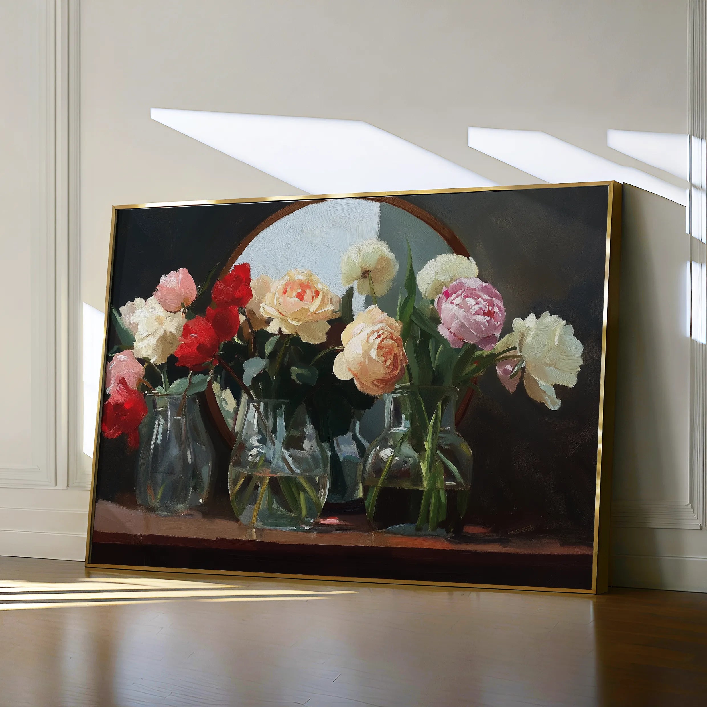 Floral 1100 Canvas Art 60 x 40 cm / Black