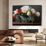 Floral 1100 Canvas Art 60 x 40 cm / Black