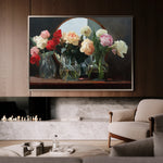 Floral 1100 Canvas Art 60 x 40 cm / Black