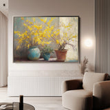 Floral 1101 Canvas Art 60 x 40 cm / Black
