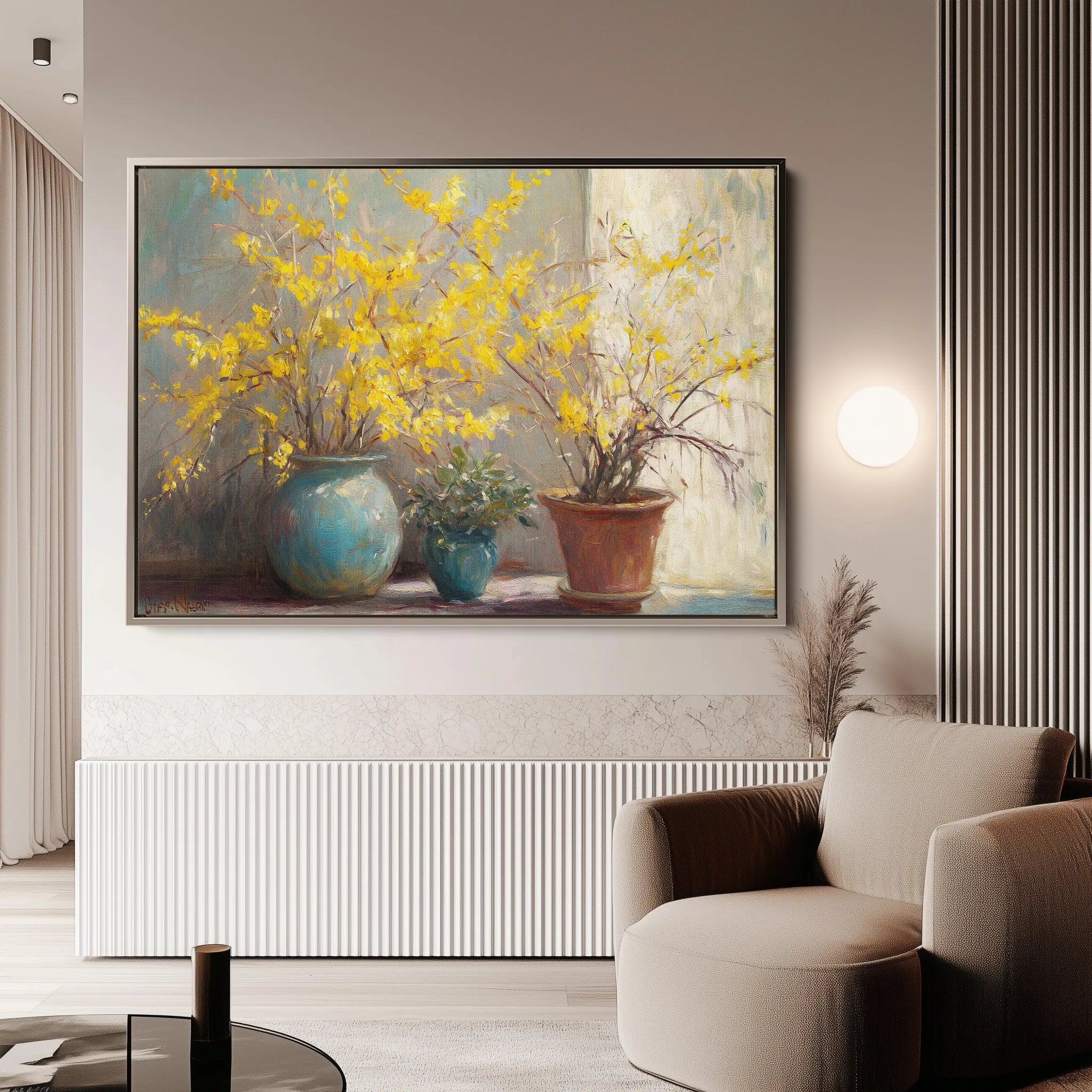 Floral 1101 Canvas Art 60 x 40 cm / Black