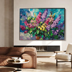 Floral 1102 Canvas Art 60 x 40 cm / Black