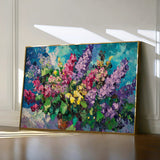 Floral 1102 Canvas Art 60 x 40 cm / Black