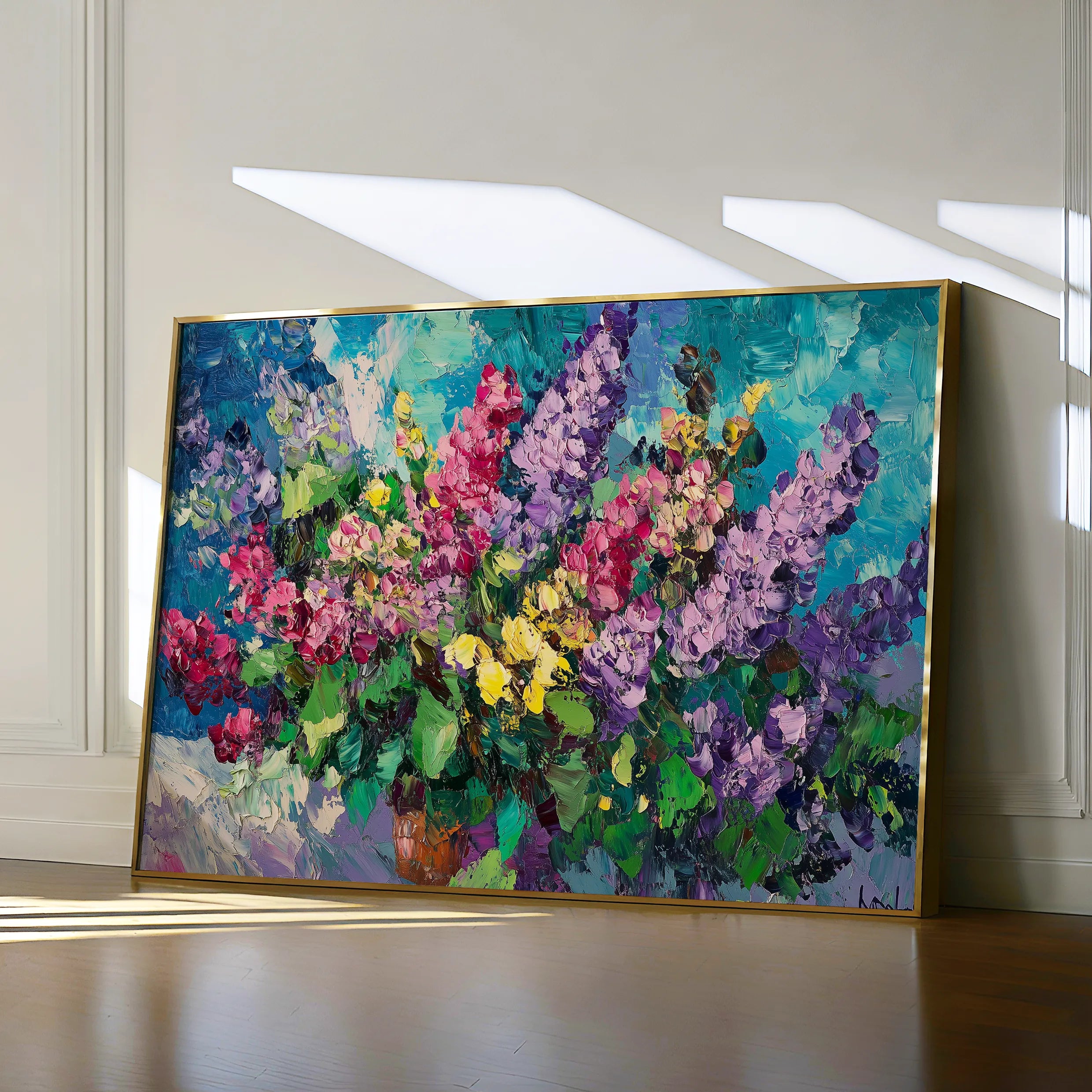 Floral 1102 Canvas Art 60 x 40 cm / Black