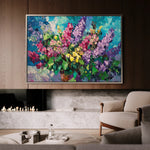 Floral 1102 Canvas Art 60 x 40 cm / Black