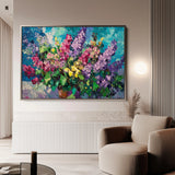 Floral 1102 Canvas Art 60 x 40 cm / Black