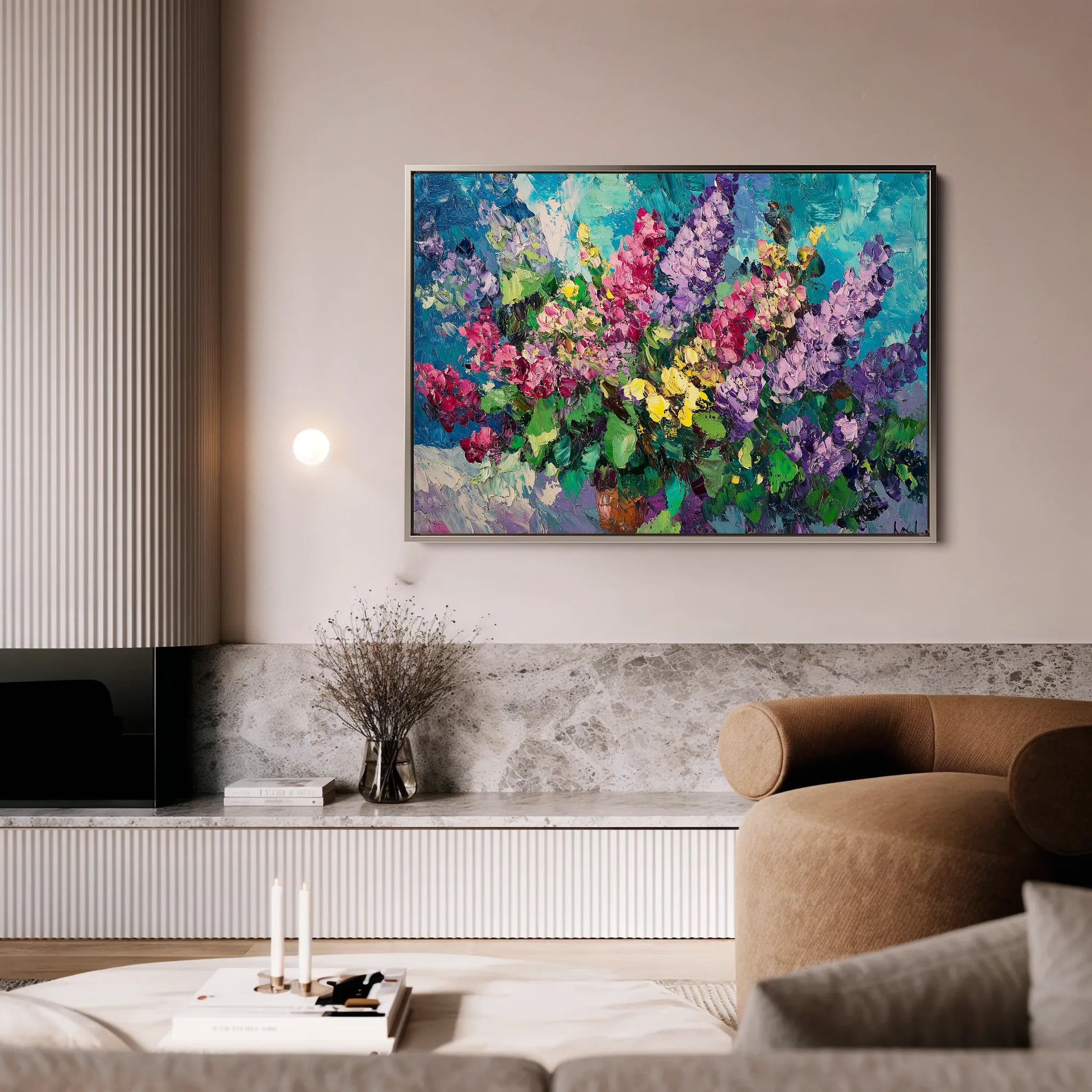 Floral 1102 Canvas Art 60 x 40 cm / Black