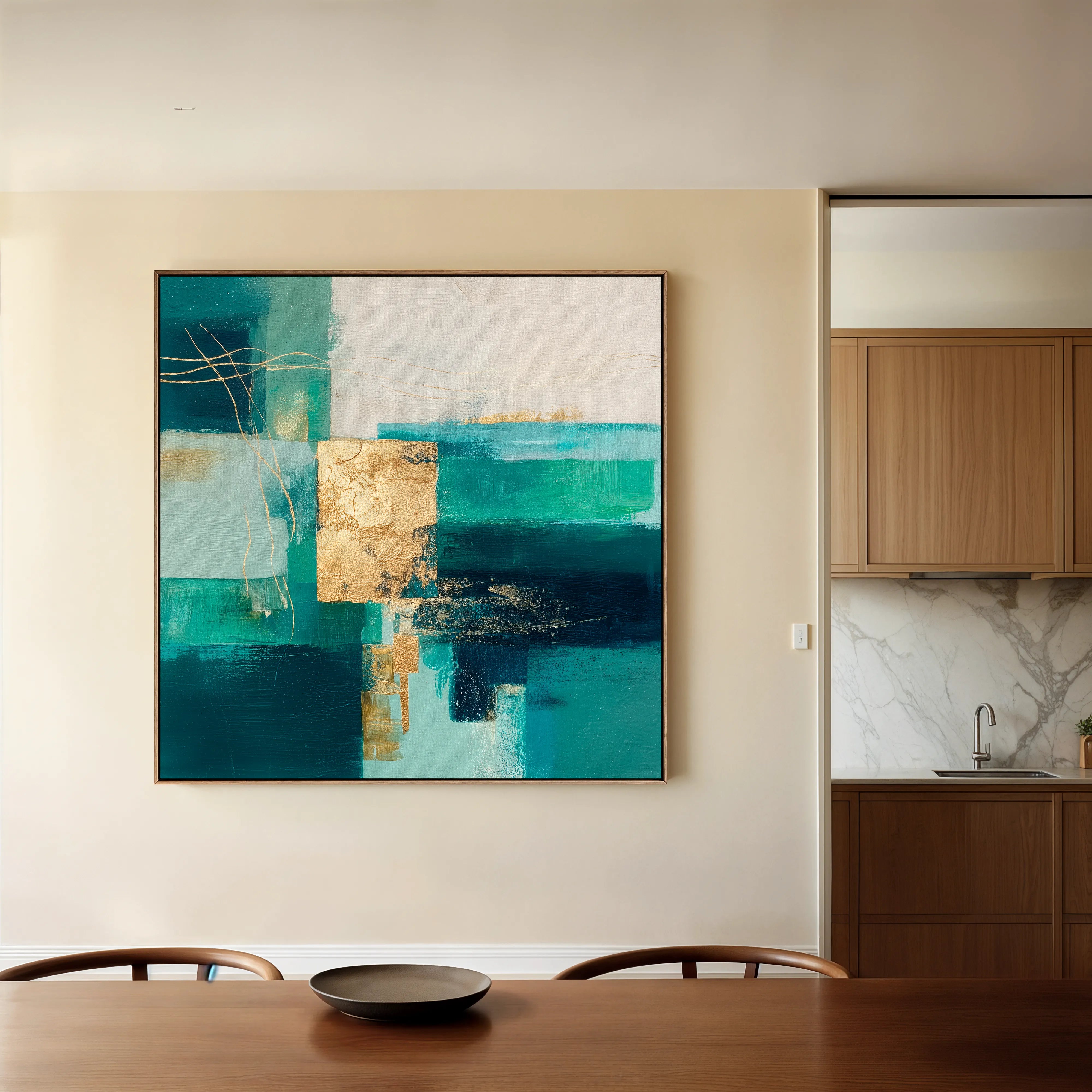 Abstract 1103 Canvas Art 60 x 60 cm / Black