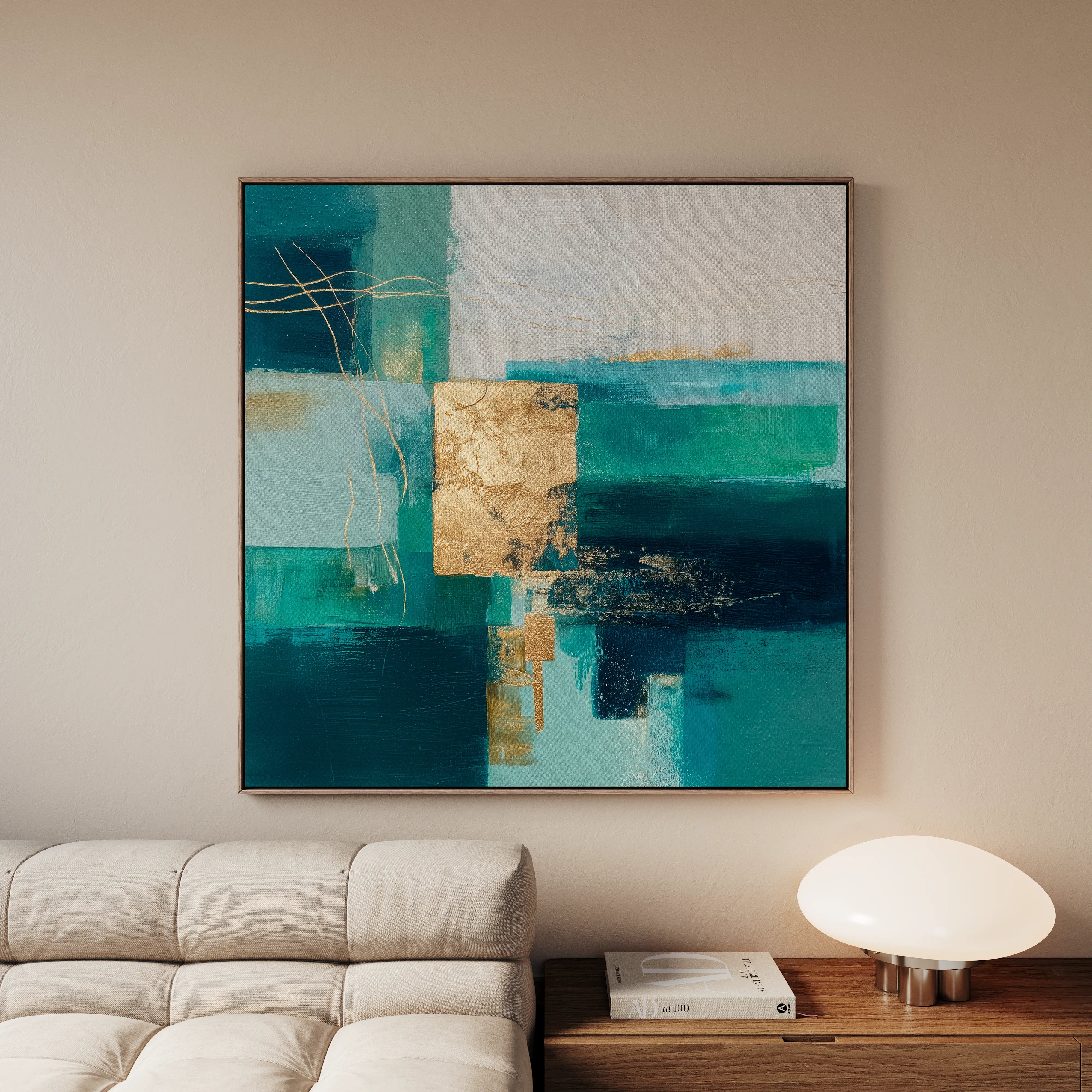 Abstract 1103 Canvas Art 60 x 60 cm / Black