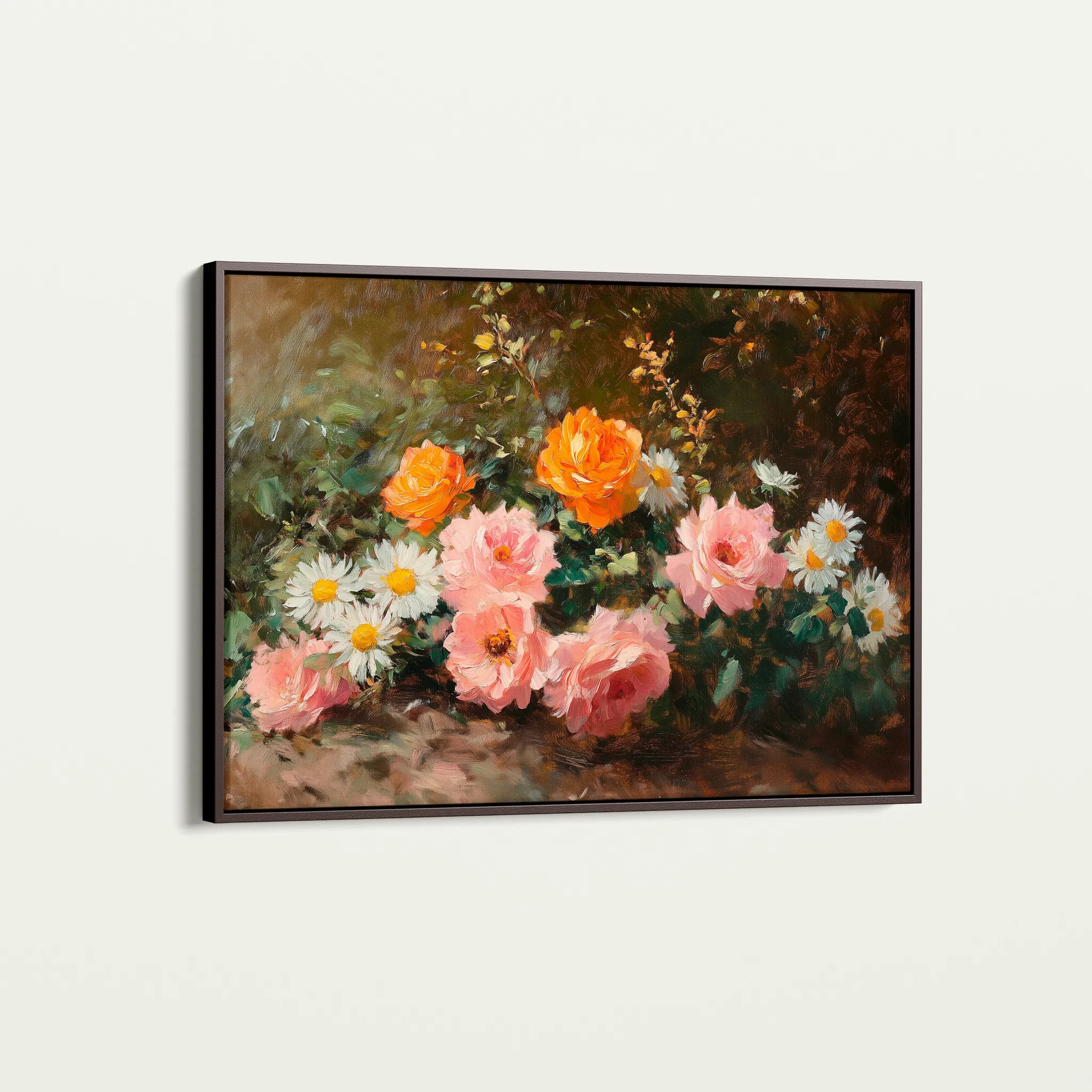 Floral 1103 Canvas Art 60 x 40 cm / Black