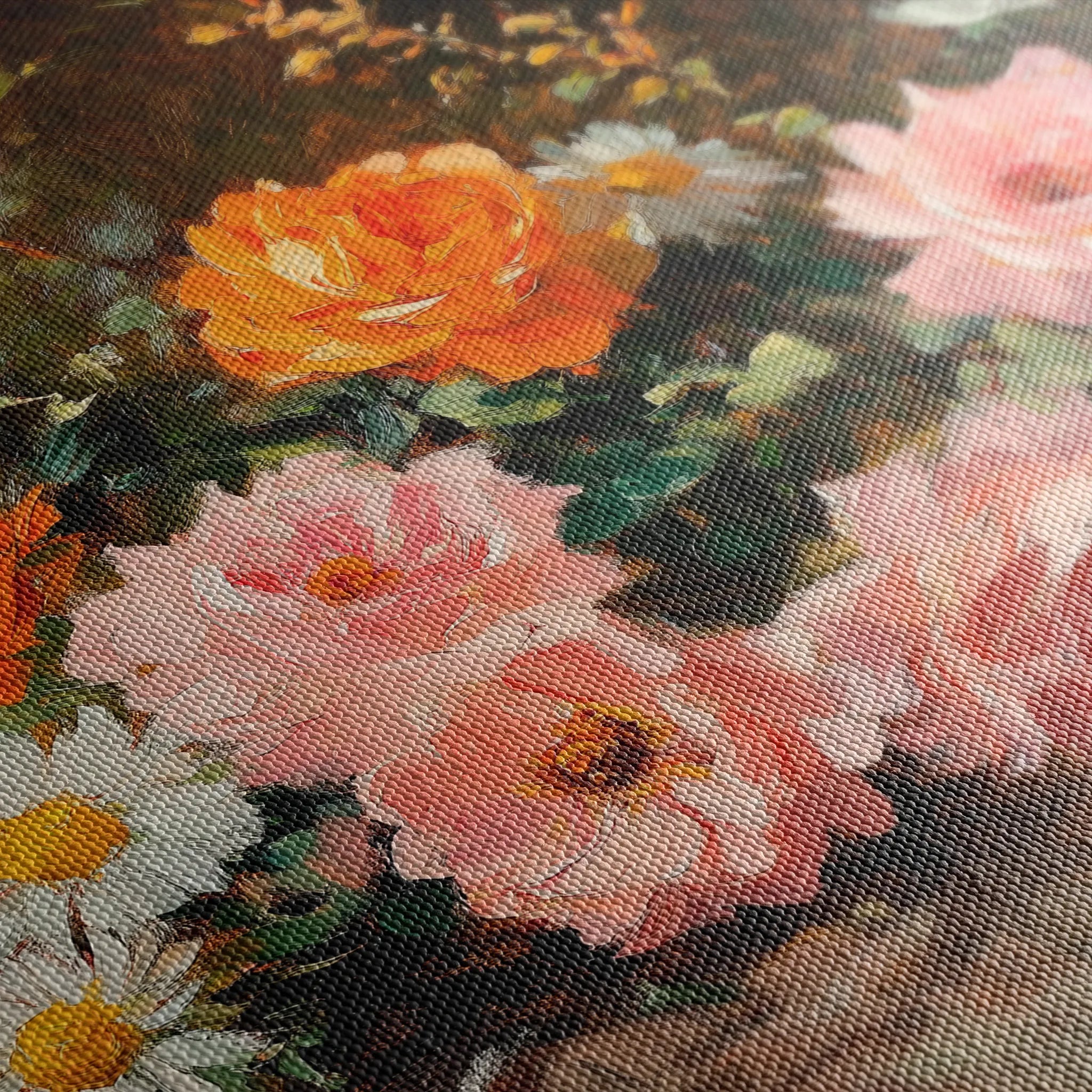 Floral 1103 Canvas Art 60 x 40 cm / Black