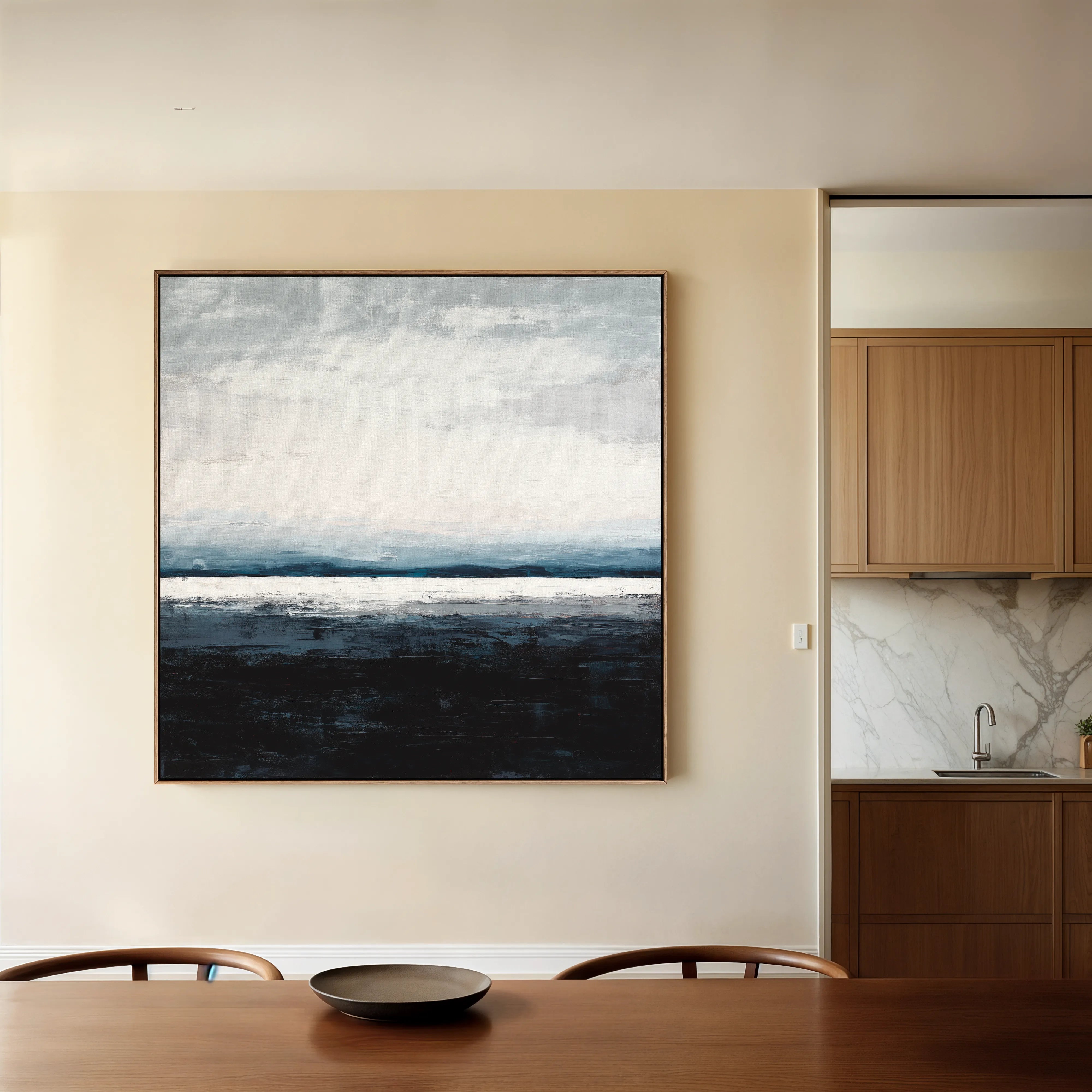 Abstract 1104 Canvas Art 60 x 60 cm / Black