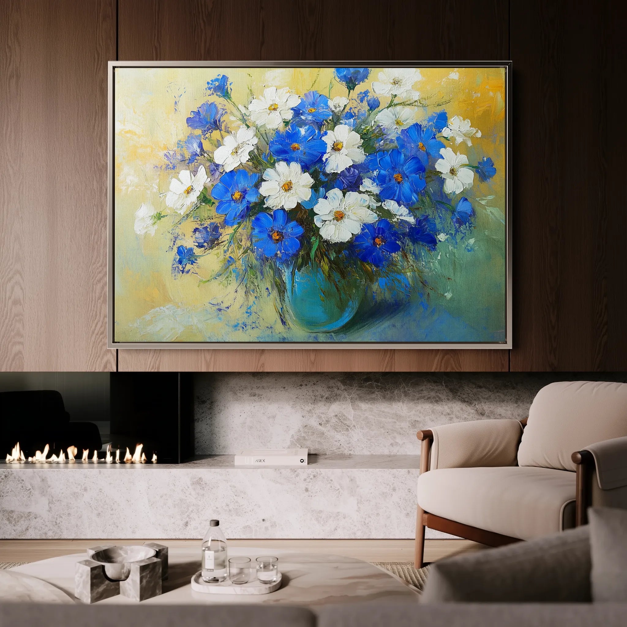 Floral 1104 Canvas Art 60 x 40 cm / Black