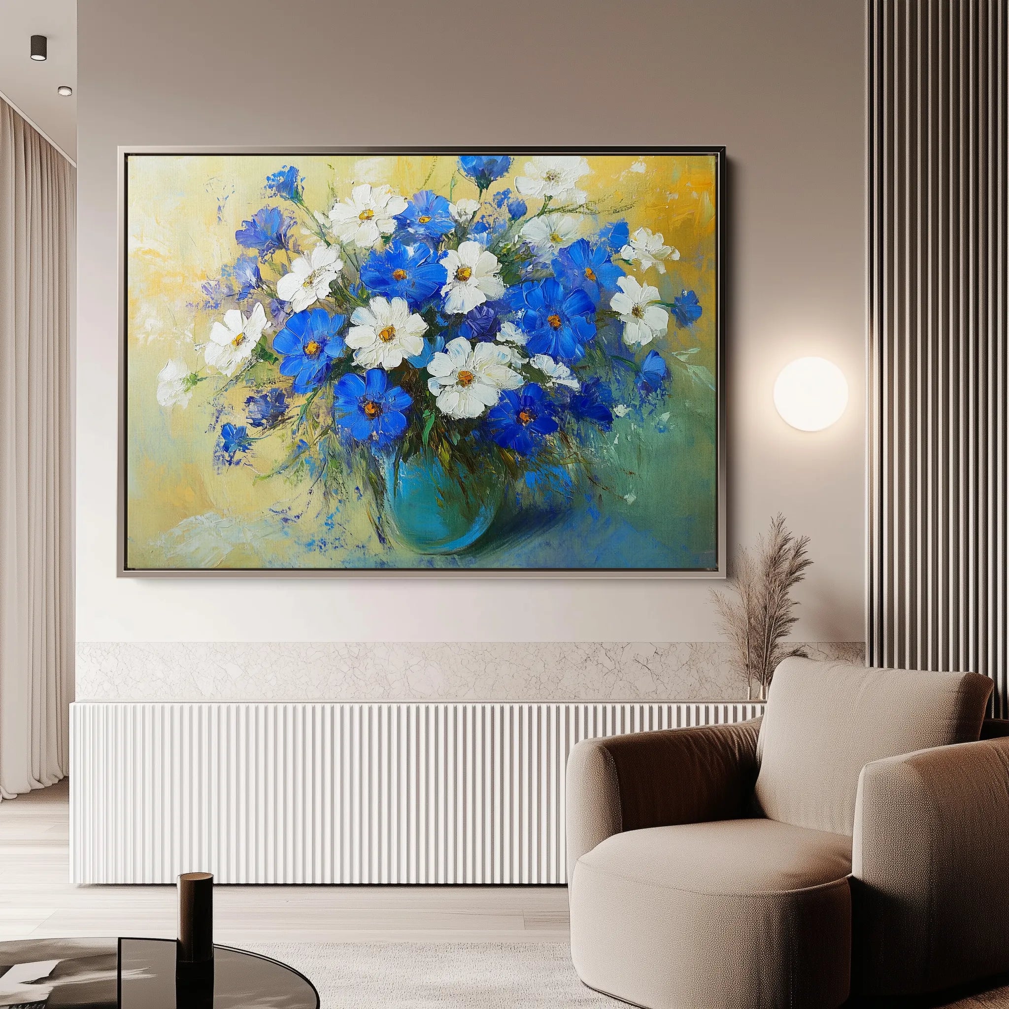 Floral 1104 Canvas Art 60 x 40 cm / Black