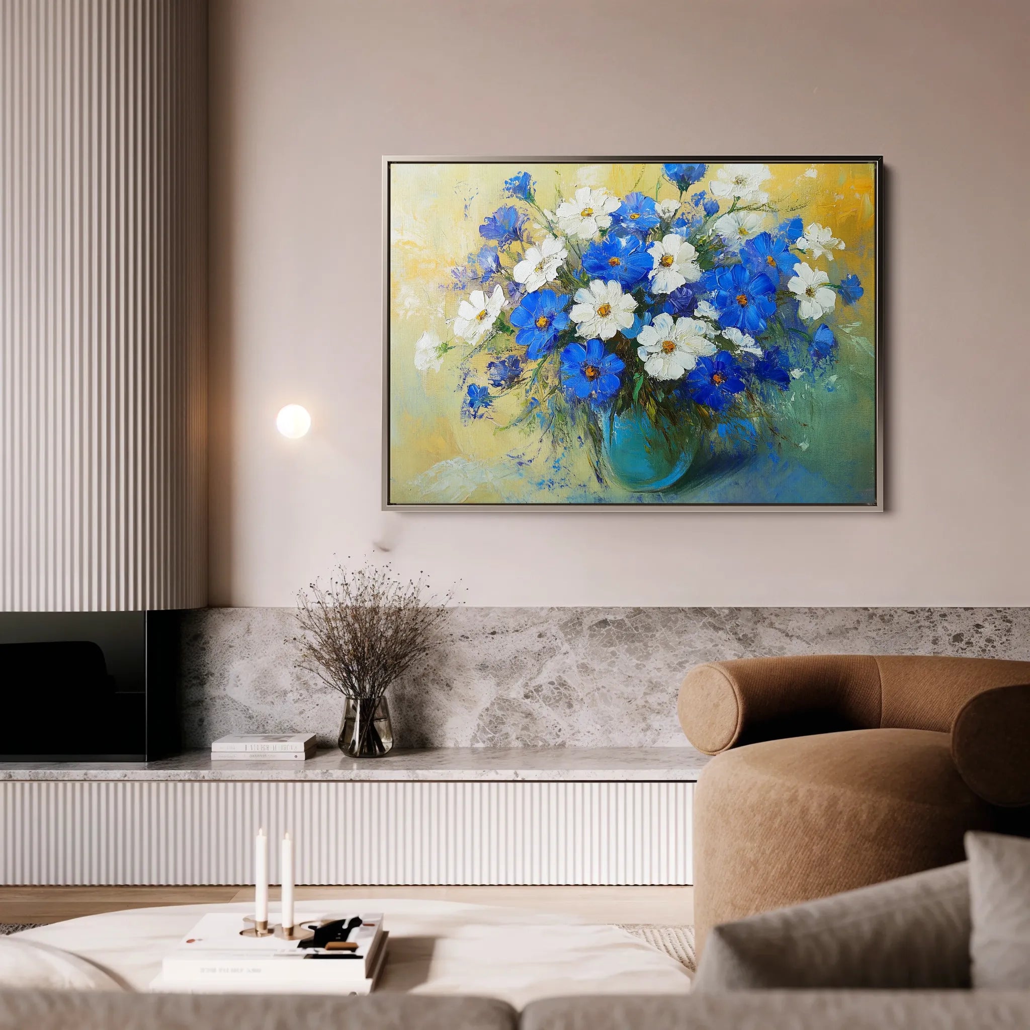 Floral 1104 Canvas Art 60 x 40 cm / Black