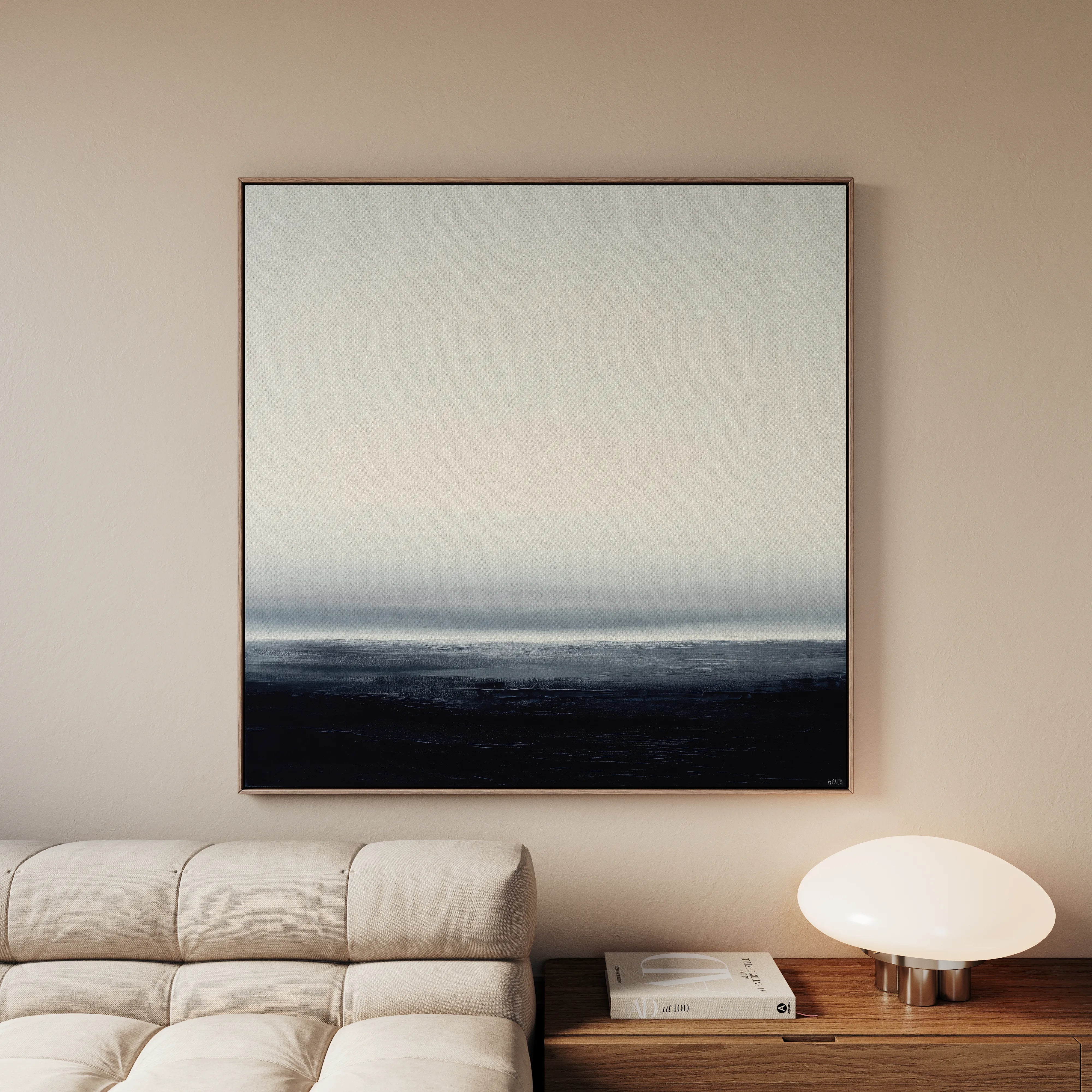 Abstract 1105 Canvas Art 60 x 60 cm / Black