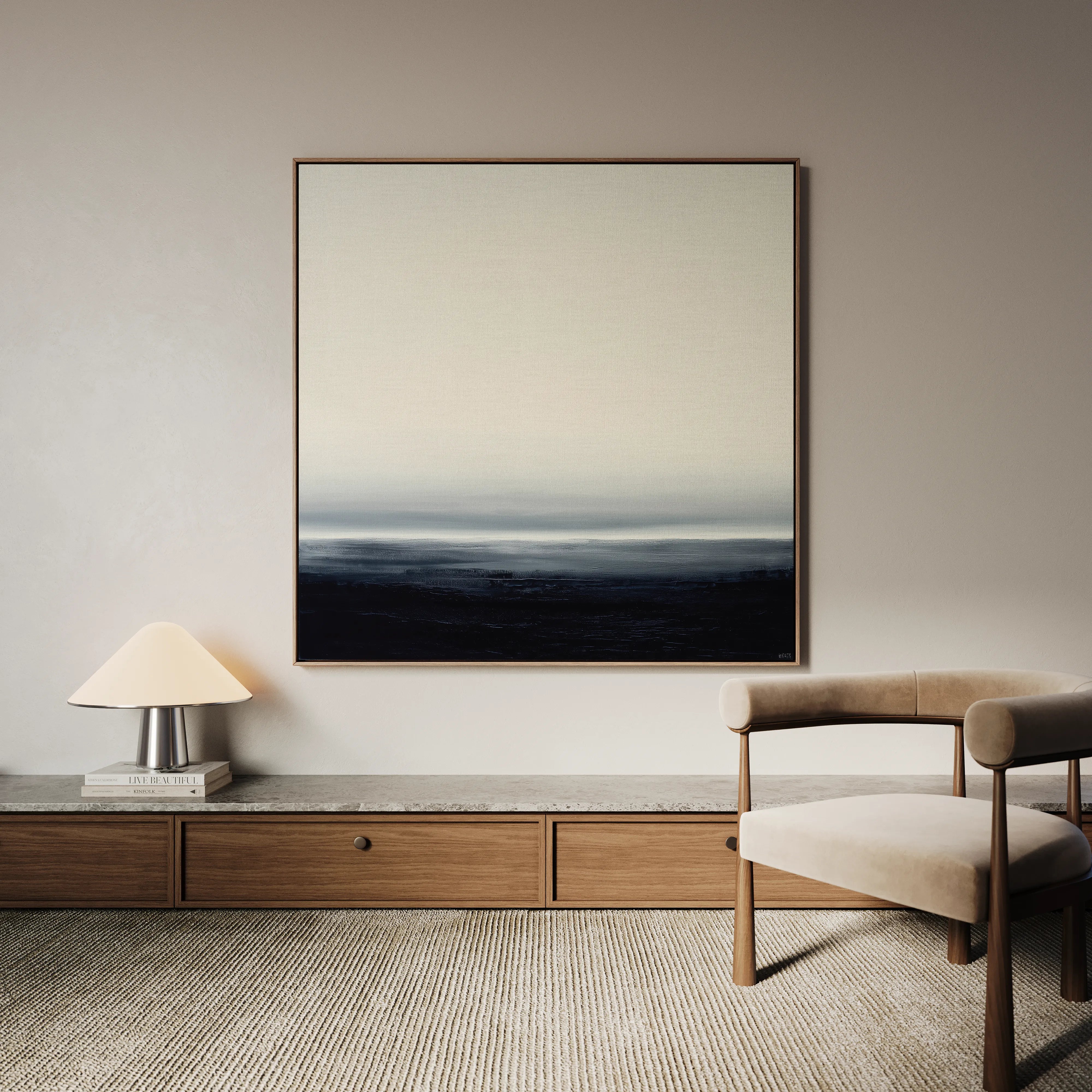 Abstract 1105 Canvas Art 60 x 60 cm / Black