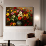 Floral 1105 Canvas Art 60 x 40 cm / Black