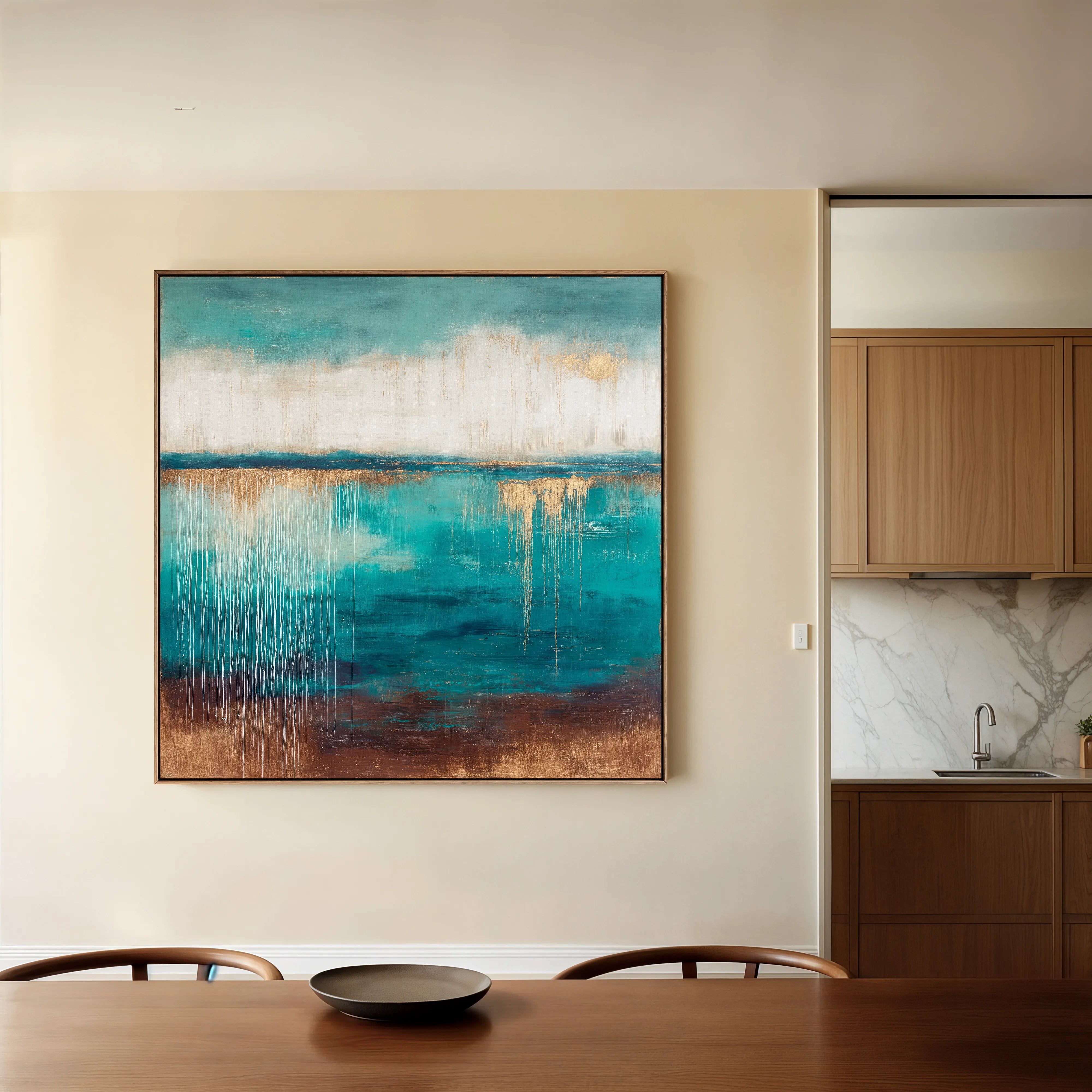 Abstract 1106 Canvas Art 60 x 60 cm / Black