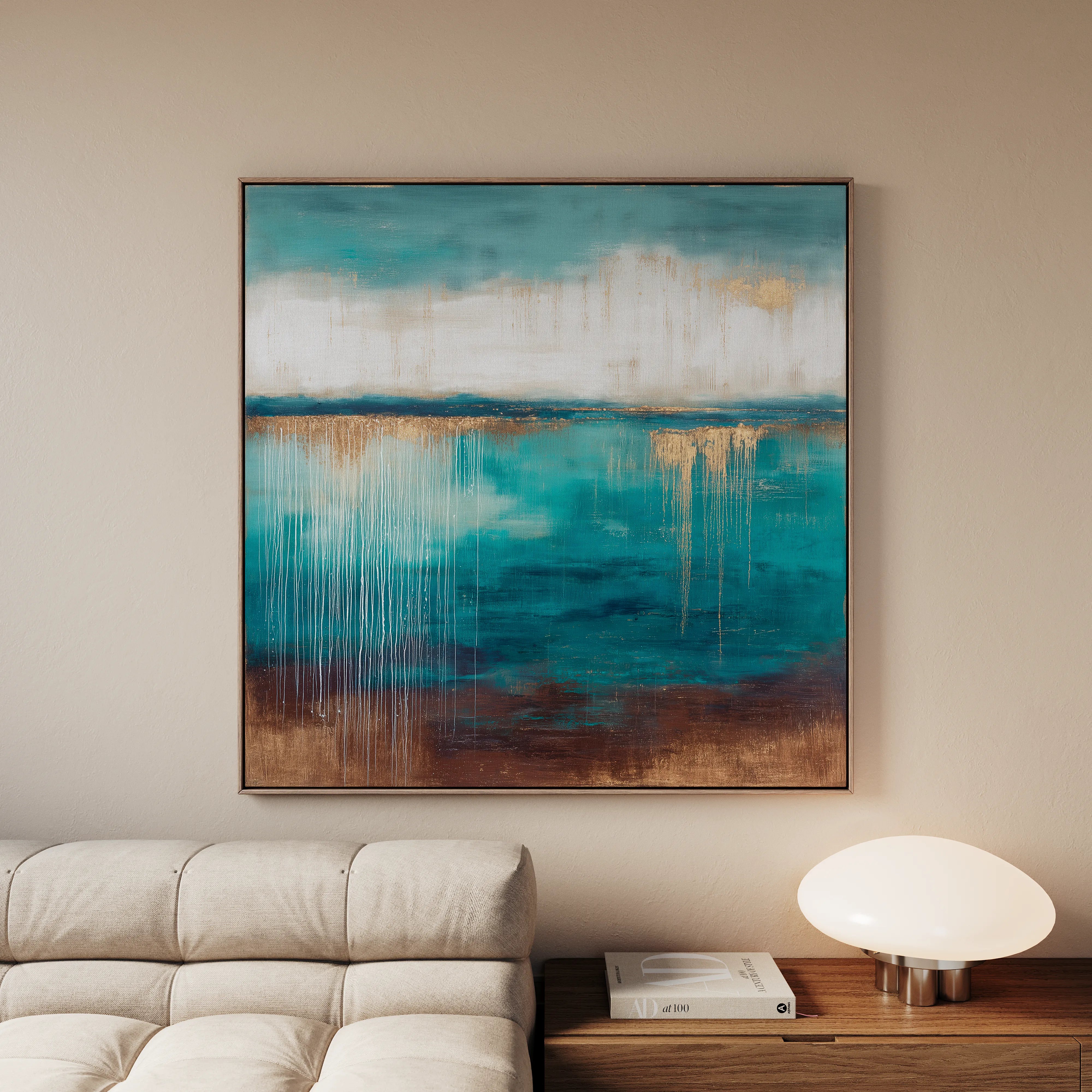 Abstract 1106 Canvas Art 60 x 60 cm / Black