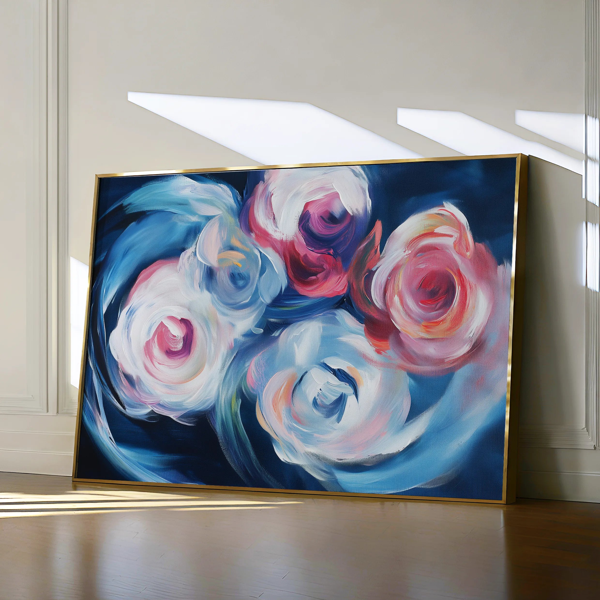 Floral 1106 Canvas Art 60 x 40 cm / Black