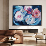Floral 1106 Canvas Art 60 x 40 cm / Black